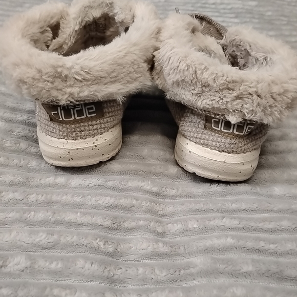 Hey Dude womens britt nut size 6 lace up booties Sherpa Lined Slip On Loafers - Picture 10 of 16
